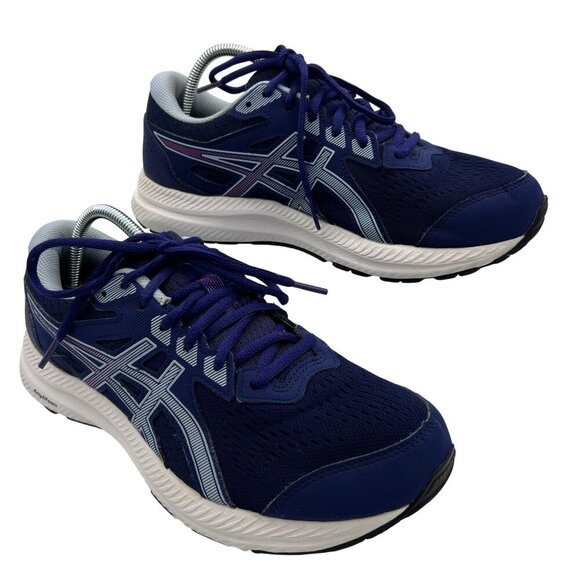 Asics Gel Contend 8 Womens 9W Running Shoes Athletic Dive Blue Soft Sky Sneaker - Picture 1 of 14
